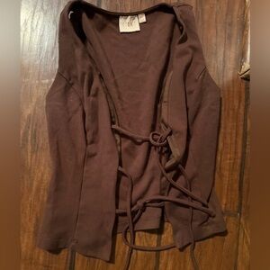 GLG Brown Lace-Up Vest